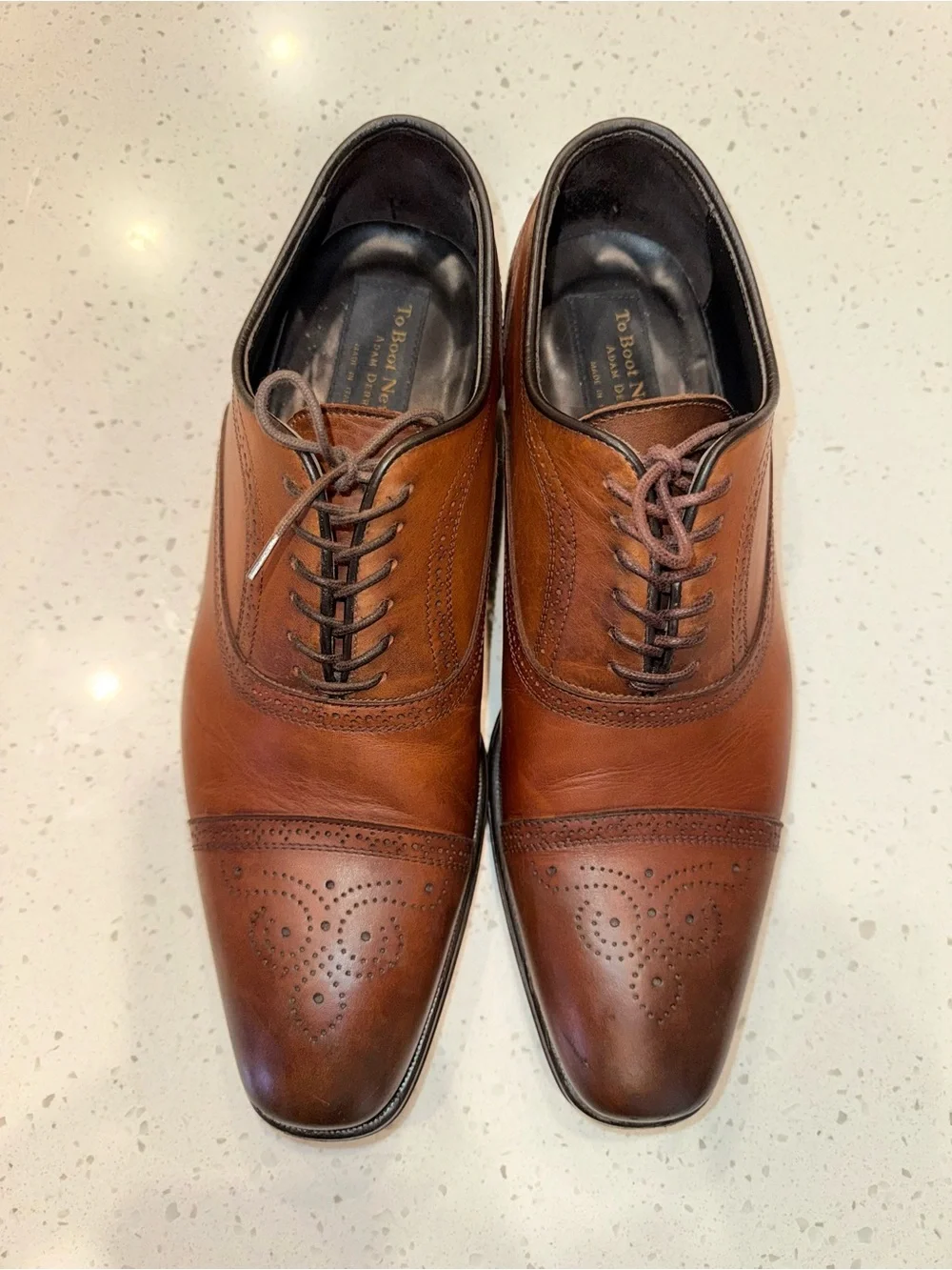 To Boot New York Men's Brown Cap-Toe Brogue Oxfords